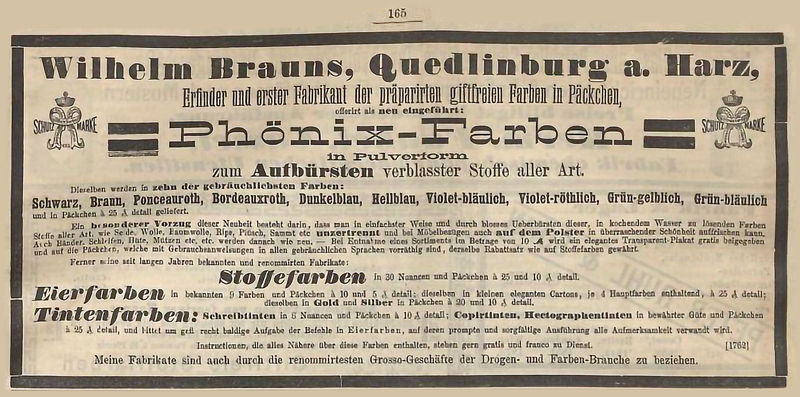 Historische Werbeanzeige